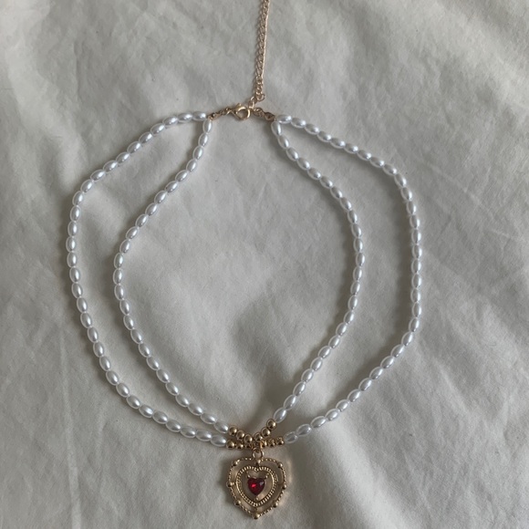Double strand heart necklace - Picture 1 of 2